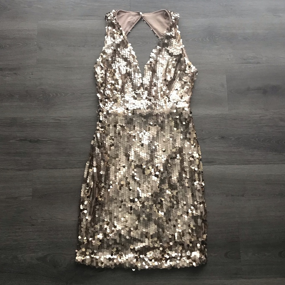 Akira gold sequin minidress sequenced dress